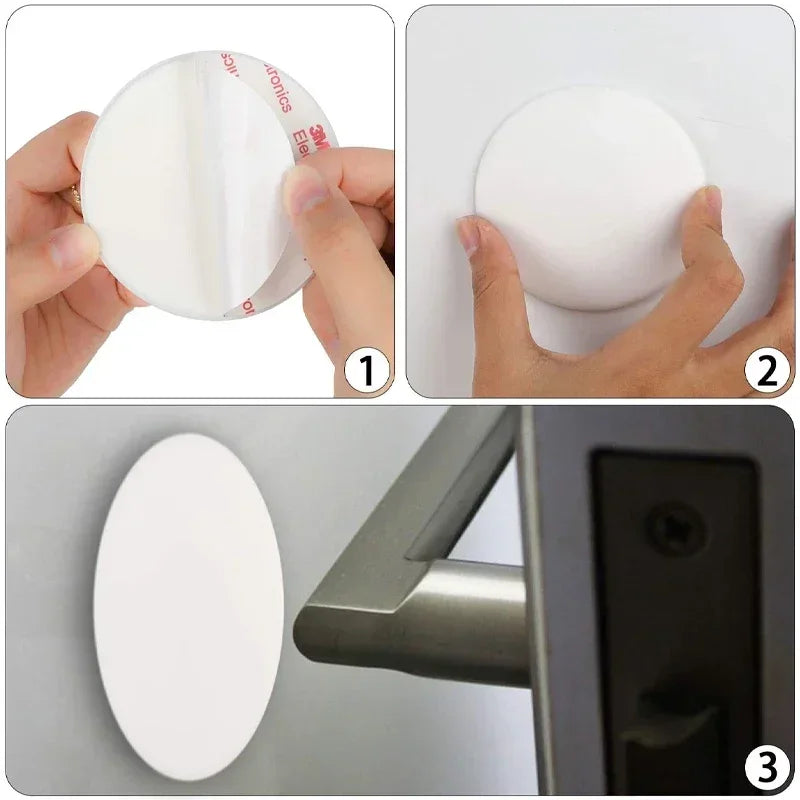 Door Stop Nordic Safety Supplies Silicone Self-adhesive Door Stopper Wall Protection Buffer Protective Plug Home