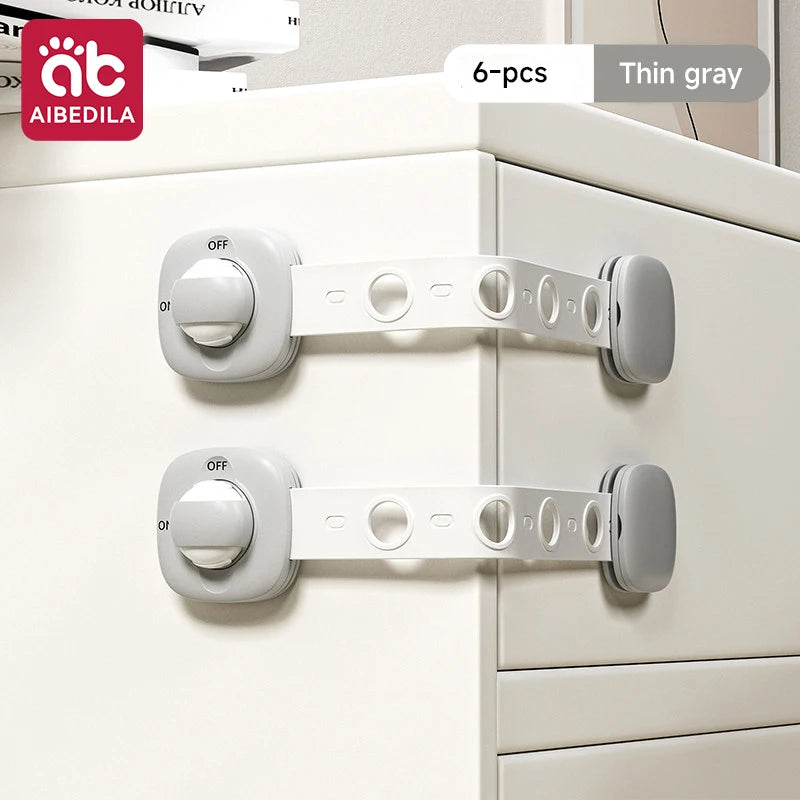 AIBEDILA Baby Safety Cabinet Drawer Locks  Adhesive Childproof Latches Straps for Drawer Door Baby Proofing Home Safety Locks