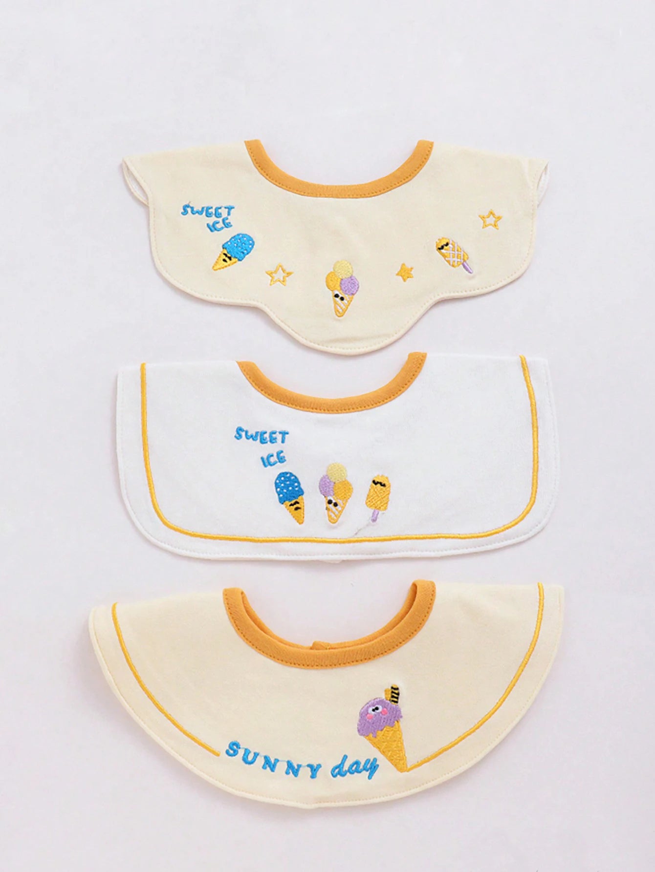 3Pcs Baby Crown Waterproof Drool Bibs, 360 ° Rotatable Design - Specially Designed for Drooling Babies to Prevent Wetting Clothes. Made of Pure Cotton. Exquisite Embroidery Craftsmanship. Perfect Gift for Babies for Parties,
