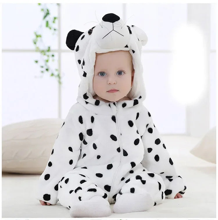 Kids Onesies Baby Rompers Winter Costume Flannel for Girl Boy Toddler Infant Clothes Animals Monkey Tiger Lion Unicorn Ropa Bebe