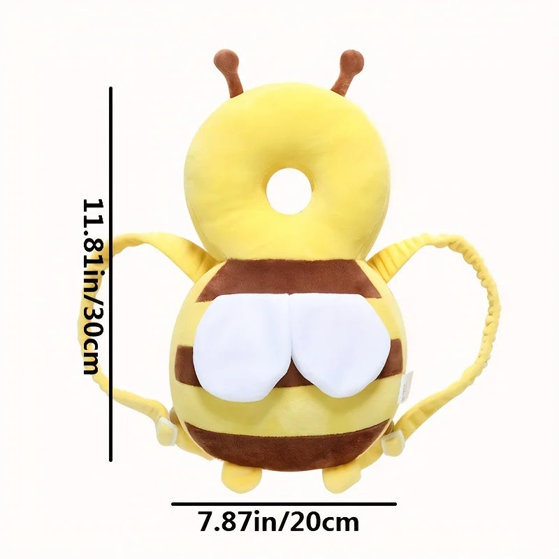 Buzz-Proof Tumbles! 🍯 Baby Bee Head Protector Backpack | Anti-Fall Safety Cushion