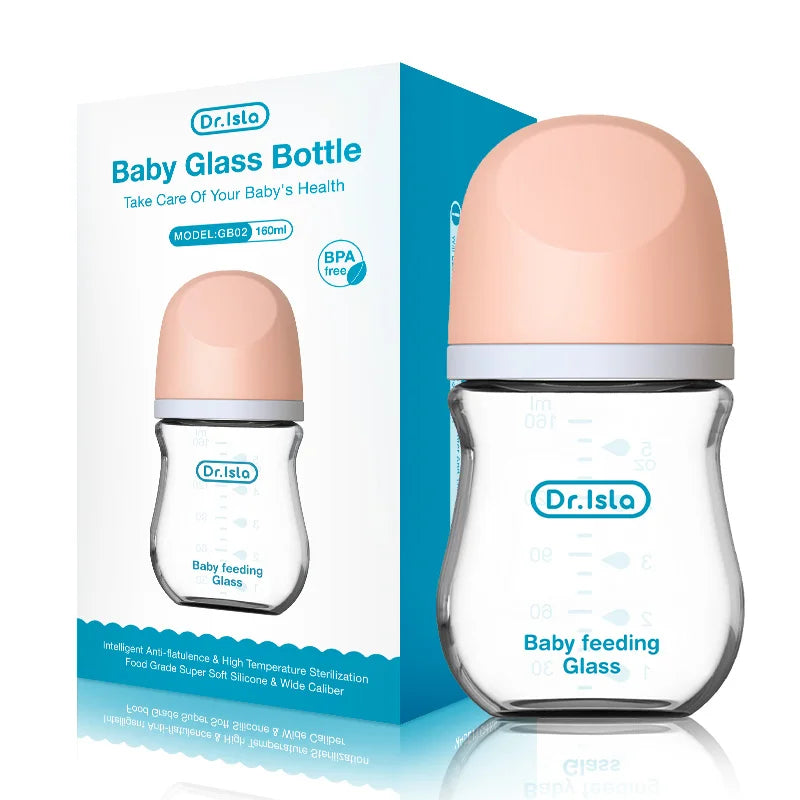 1PCS Newborn Feeding Bottles 90ML/160ML Baby Bottle Glass Bottles Anti-flatulence Milk Feeding Bottles Infant BPA free