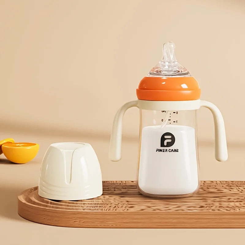 240ml baby bottle, suitable for water and formula, with handle and lid, easy to hold, unisex feeding bottle - perfect gift