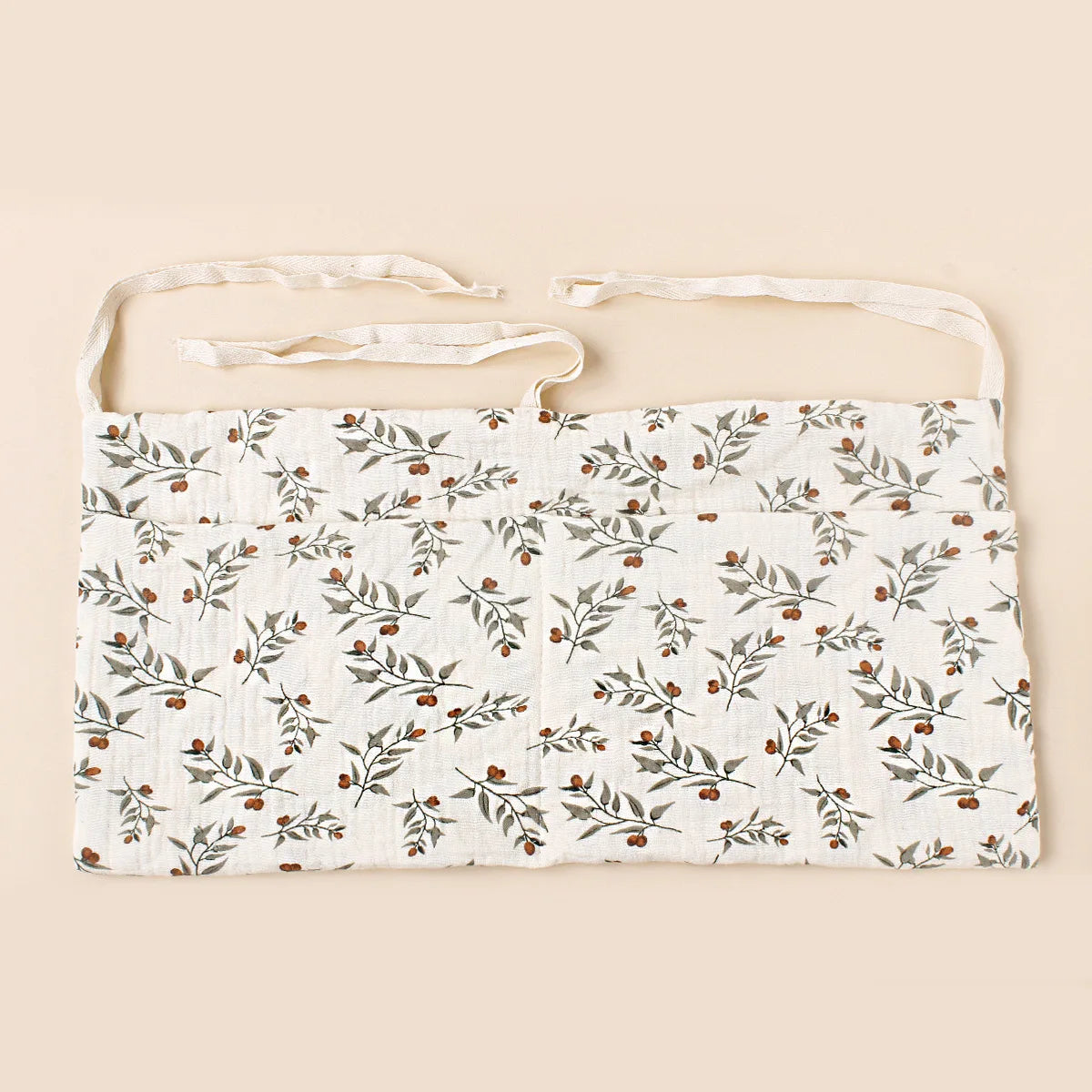 Baby Crib Organizer Cot Caddy Bed Storage Bag 2 Pockets Bedside Hanging Diaper Nursery Organizer for Diapers Toys Clothing