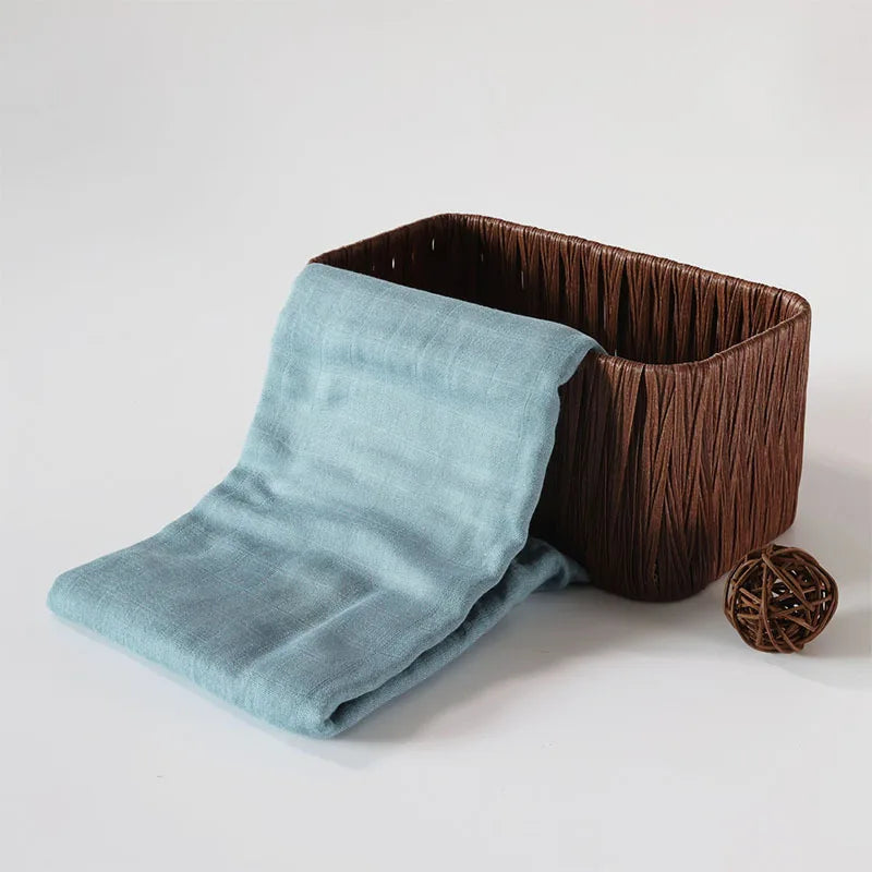 Bamboo Blanket 120*120Cm Muslin Cotton Baby Blanket 2 Layers Gauze Newborn Swaddle Wrap Kids Bath Towel Outing Stroller Cover