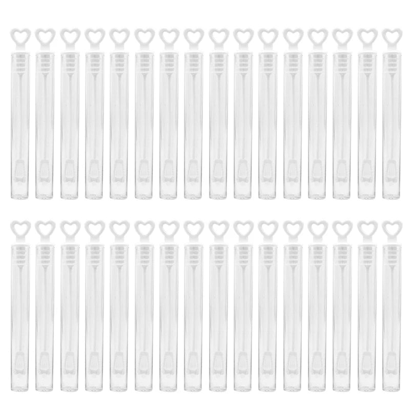 10-50pcs Colorful Bubble Soap Bottle Heart Wand Empty Tube Kids Birthday Party Favors Pinata Filler Toys Wedding Gifts for Guest