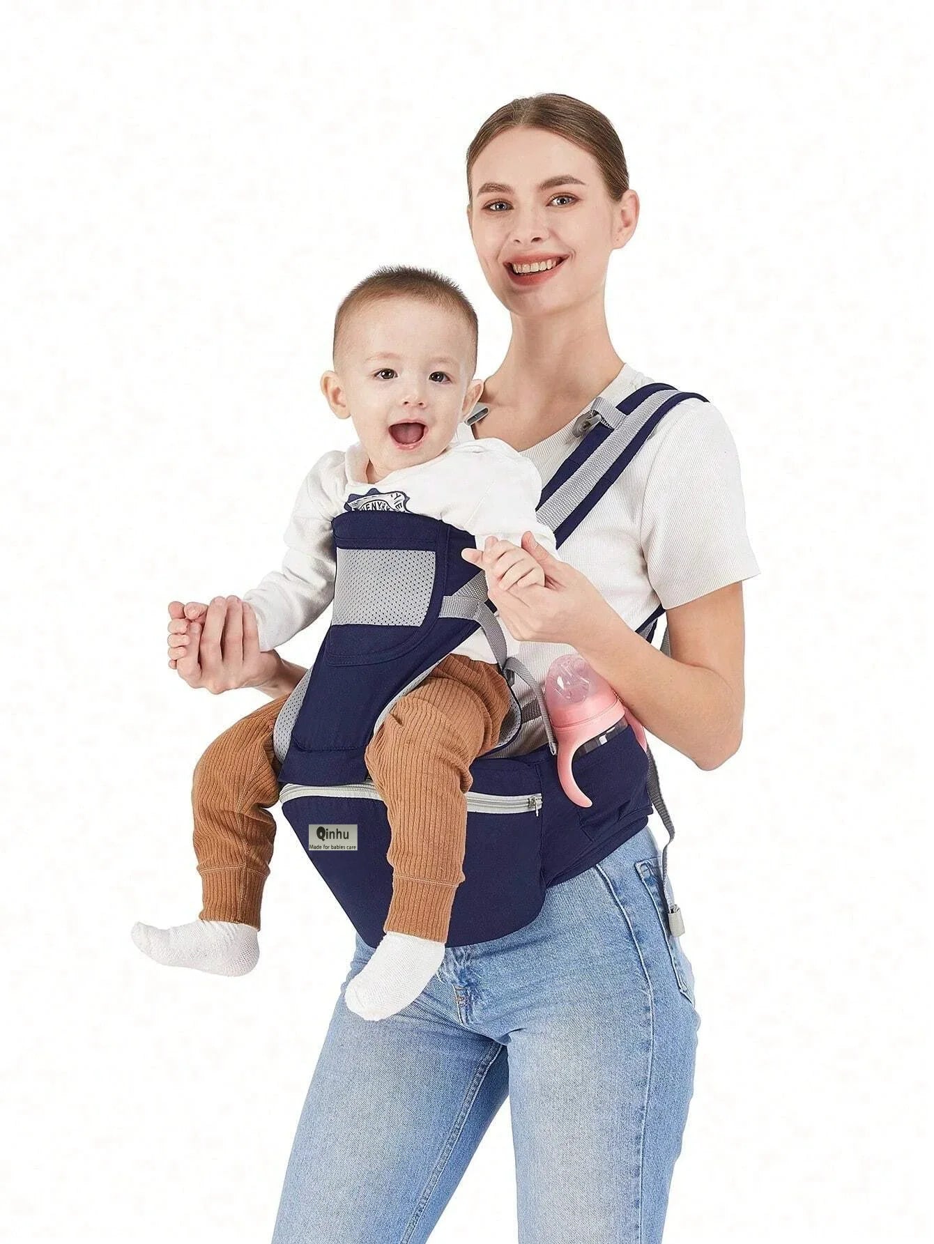 Adjustable Ergonomic Baby Carrier With Seat Portable & Multifunctional