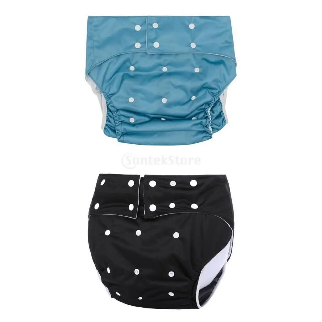 2x Adult Diaper Pants Undewear Washable TPU Coat for Incontinence Old People